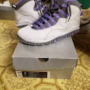 Jordan 8 purple qhite gray
